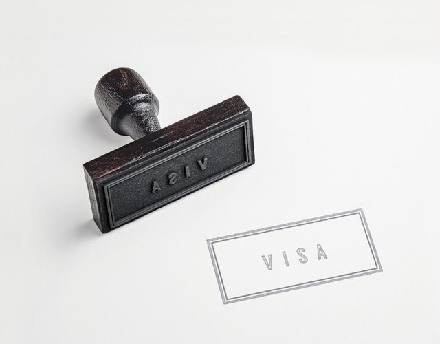 formalités administratives. tampon de visa