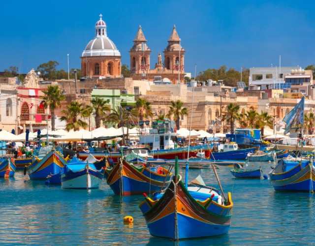 Port of Valletta in Malta
