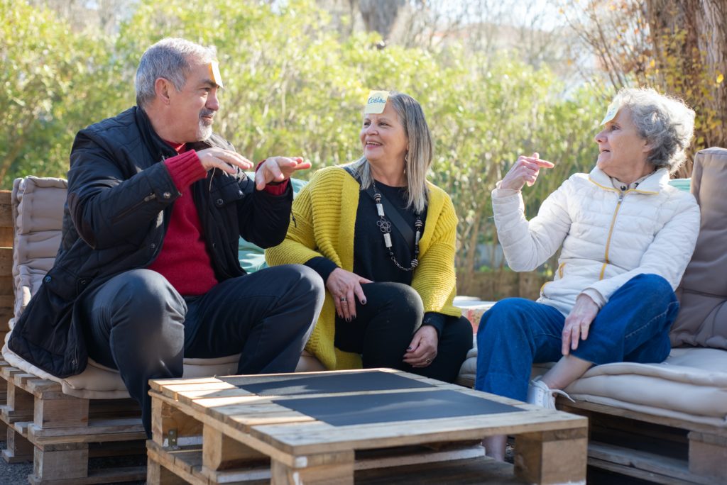 Retired people on an English course